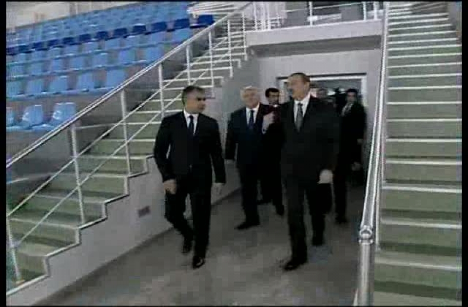 President Ilham Aliyev gets acquainted with Shaki Olympic Sports Complex after reconstruction