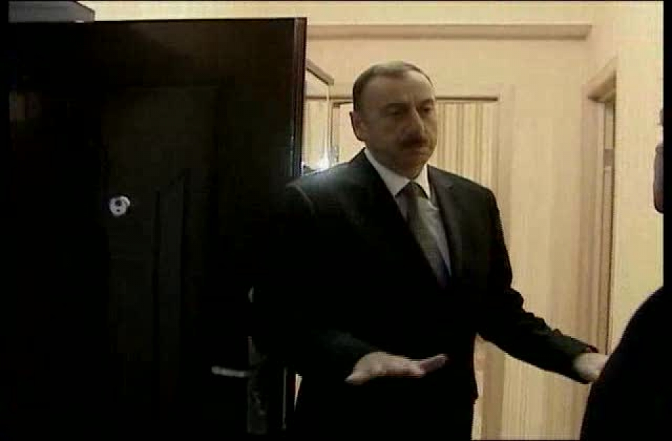 President Ilham Aliyev attends inauguration ceremony of 36-apartment residential building for Karabakh war disabled people and martyr families in Gabala