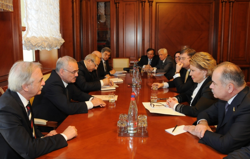 Azerbaijan`s Premier meets Chairwoman of Russia`s Federation Council