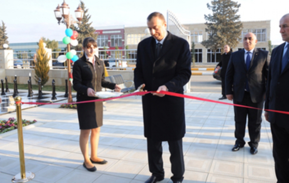 President Ilham Aliyev opens Chess School in Goranboy