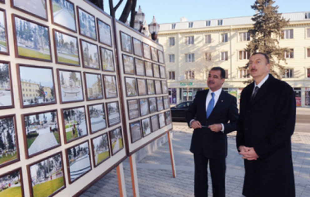 President Ilham Aliyev inaugurates Nariman Narimanov Park in Ganja