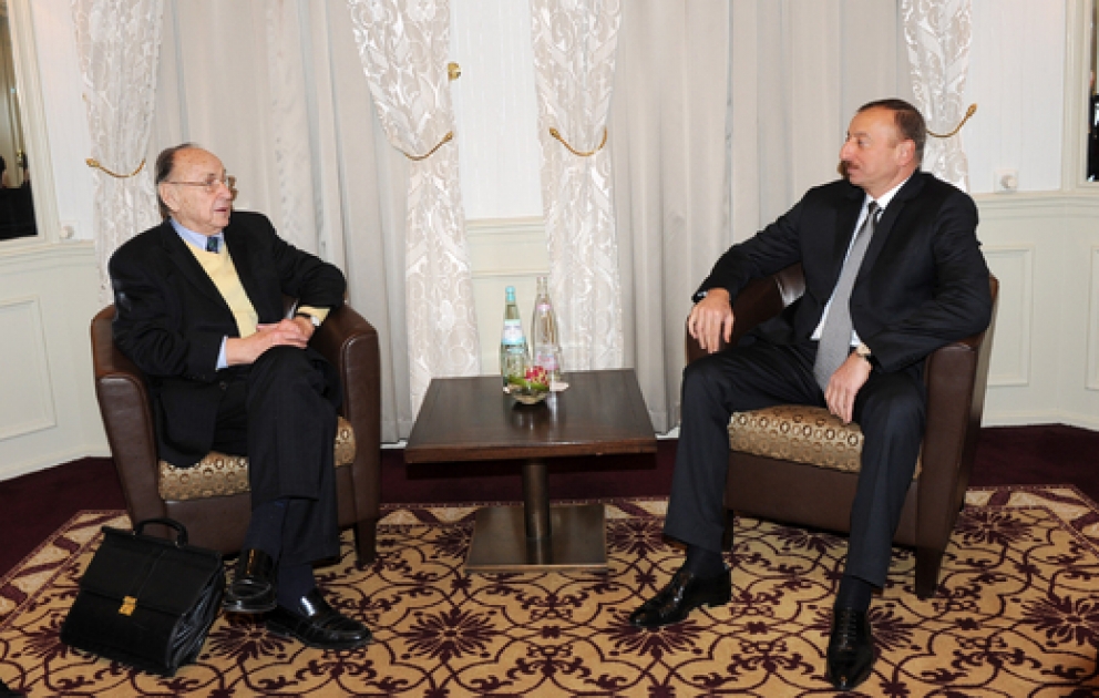 Azerbaijan`s President meets former German FM in Munich