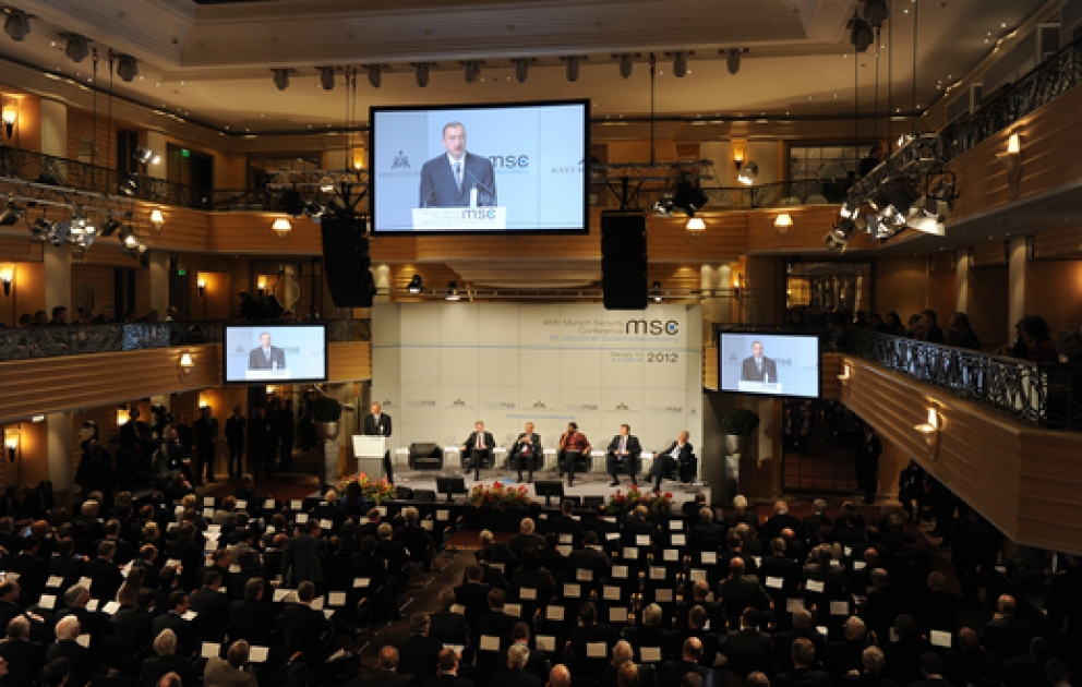 Azerbaijani President attends Munich Security Conference`s “Energy, Resources, and the Environment: New Security Parameters?” panel discussion