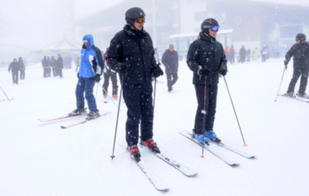 Presidents of Azerbaijan, Russia and Armenia visit Alpine skiing center in Sochi