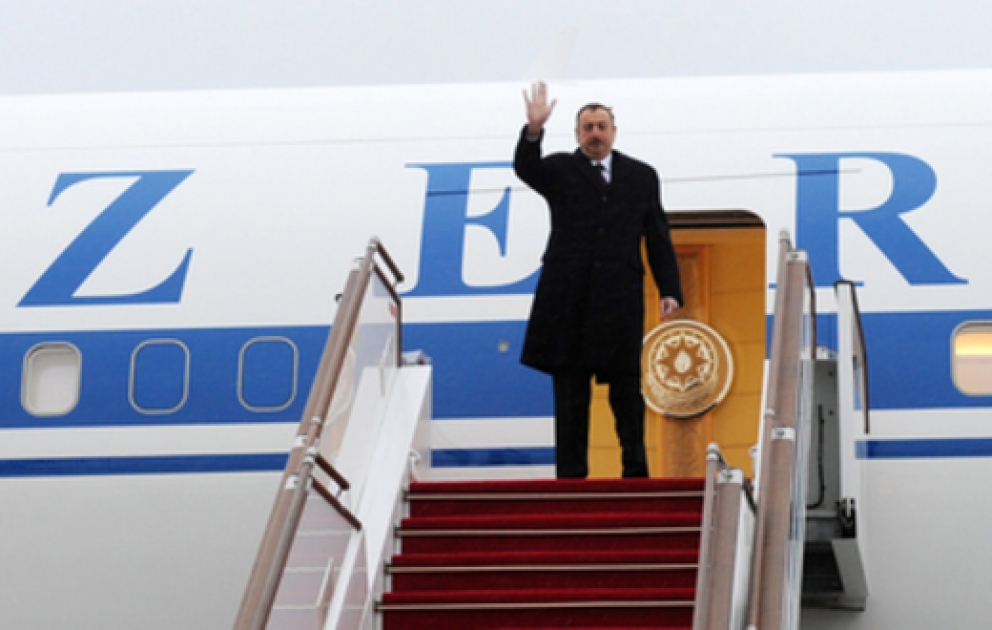Azerbaijani President heads to Russia for working visit