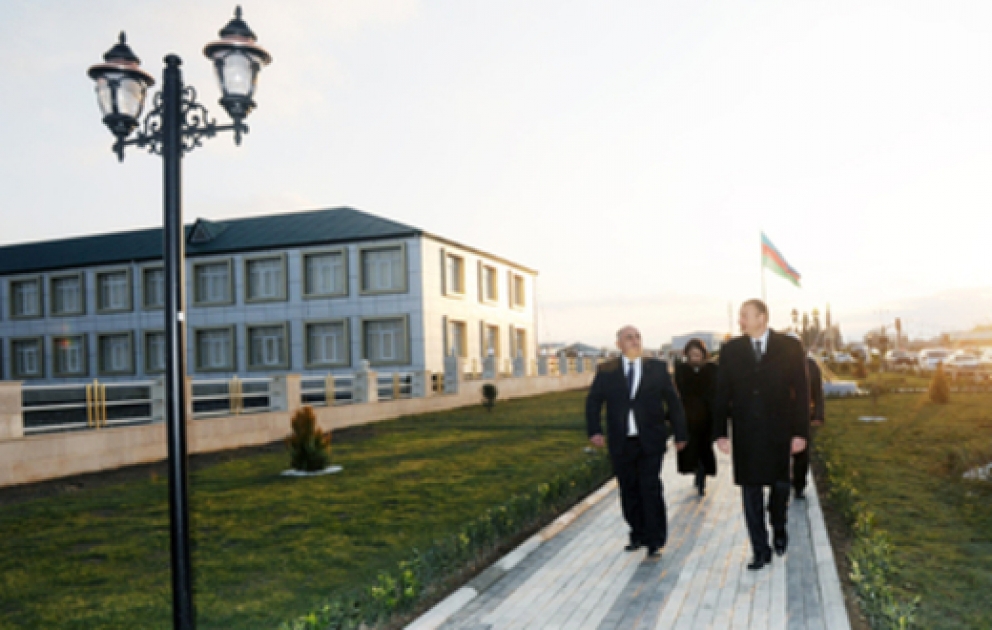 President Ilham Aliyev opens Nizami Ganjavi Park in Goranboy
