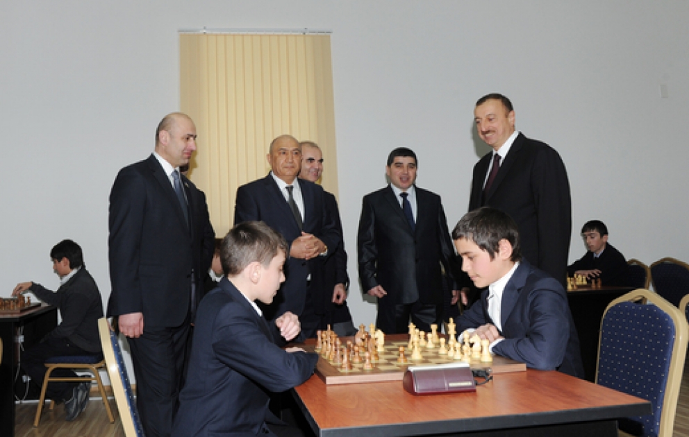President Ilham Aliyev inaugurates Chess Centre in Gusar