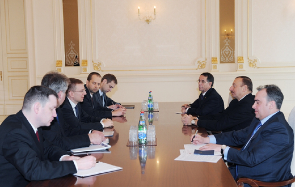 President Ilham Aliyev receives Latvian Foreign Minister