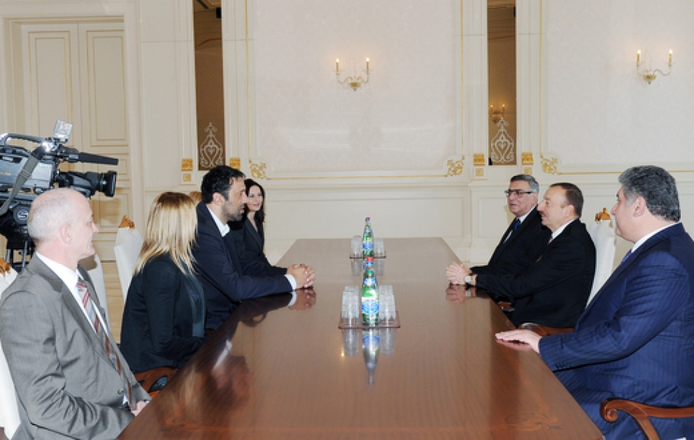 President of Azerbaijan Ilham Aliyev receives delegation led by Chairman of Serbian Olympic Committee
