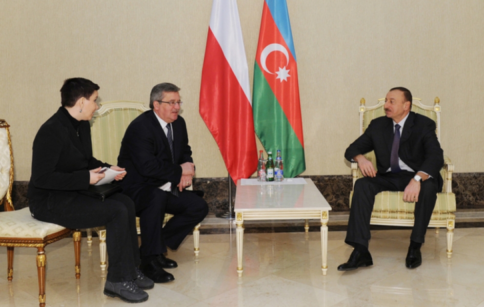 Azerbaijan`s President meets Polish counterpart in Baku