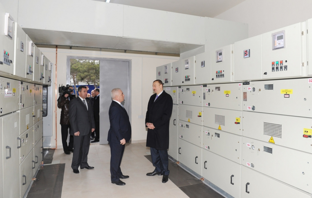 President Ilham Aliyev attends opening of several facilities of Bakielektrikshebeke OJSC