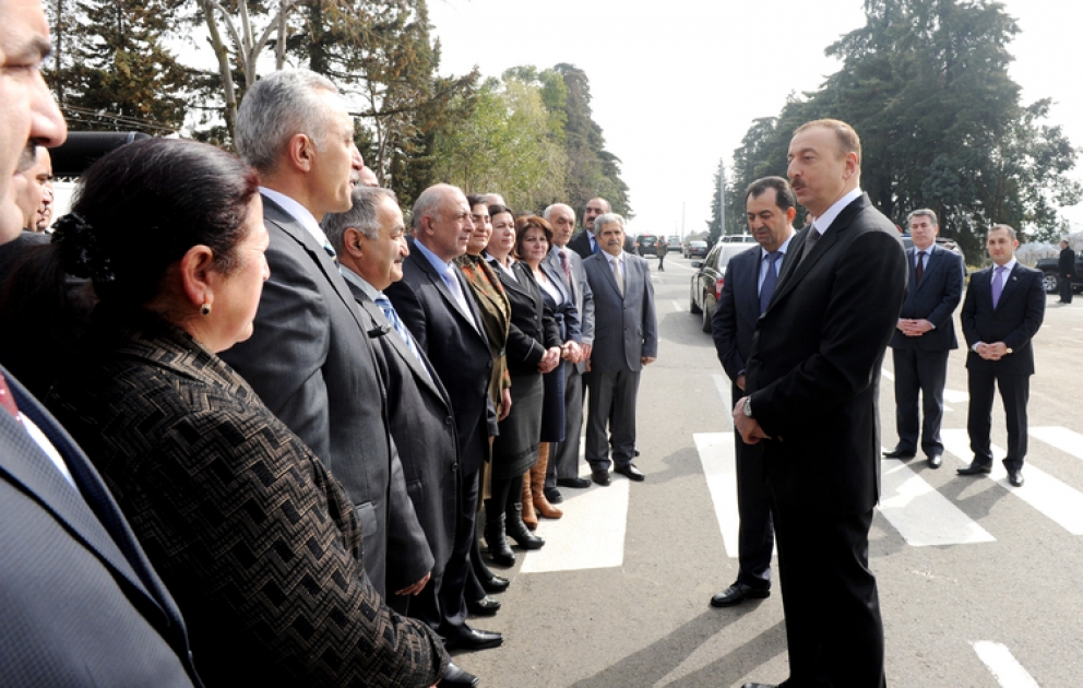 President Ilham Aliyev inaugurates Kijaba-Ojakaran and Kijaba-Gachimarda road in Astara region