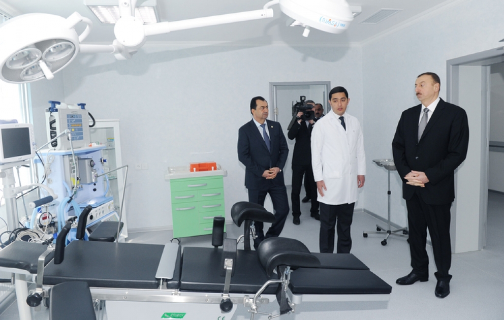 President Ilham Aliyev inaugurates Astara central hospital after major repair and reconstruction
