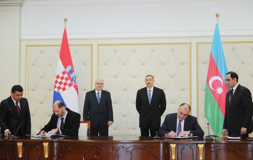 Azerbaijan and Croatia sign bilateral documents