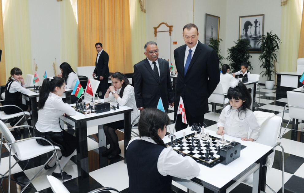 President Ilham Aliyev inaugurates Chess Centre in Gazakh region