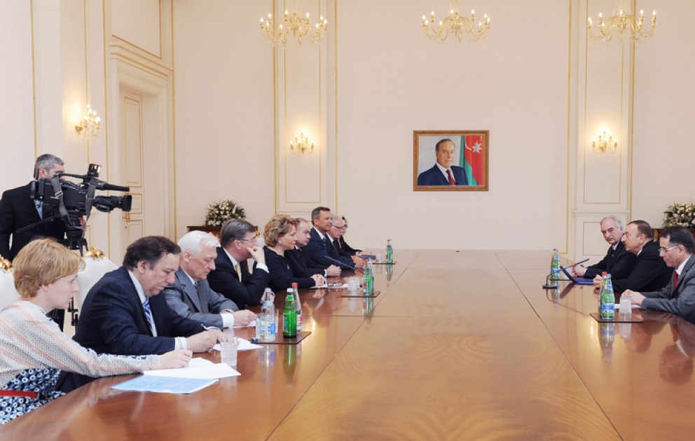 President Ilham Aliyev receives Chairwoman of Russia`s Federation Council Valentina Matviyenko