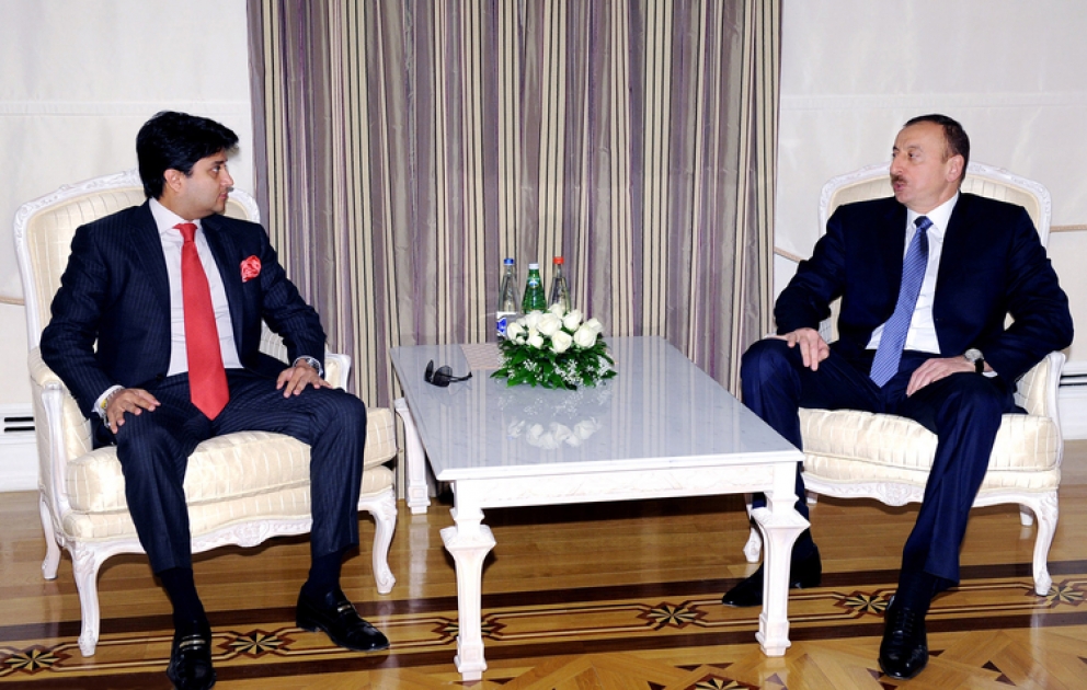 Azerbaijani President receives Indian Minister of state for Commerce and Industry