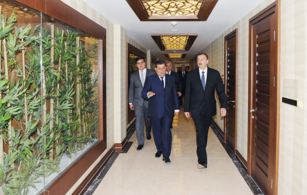 President Ilham Aliyev opens Ayan Palace Hotel in Tovuz