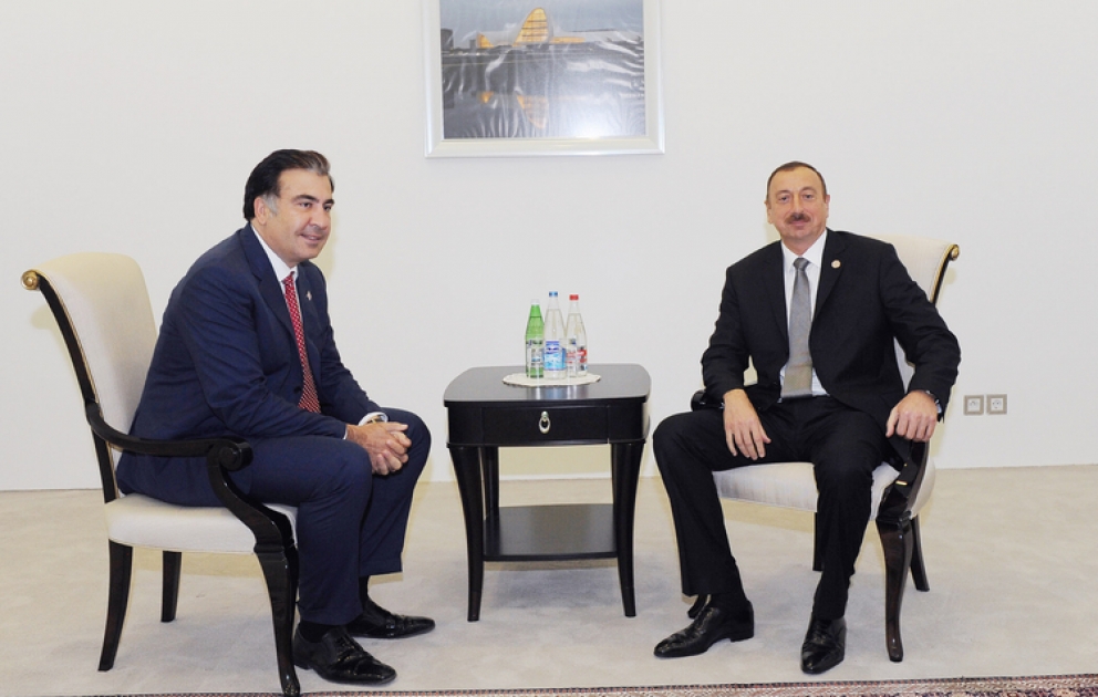 Le président azerbaïdjanais Ilham Aliyev a reçu son homologue géorgien Mikheïl Saakachvili