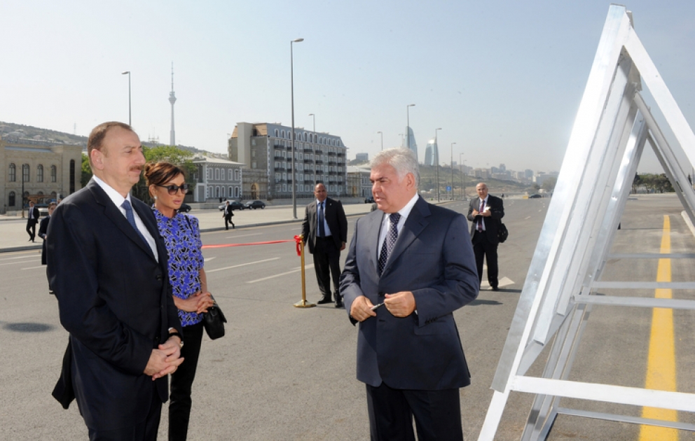 President of Azerbaijan opens Baku-Alat highway’s completed stretch