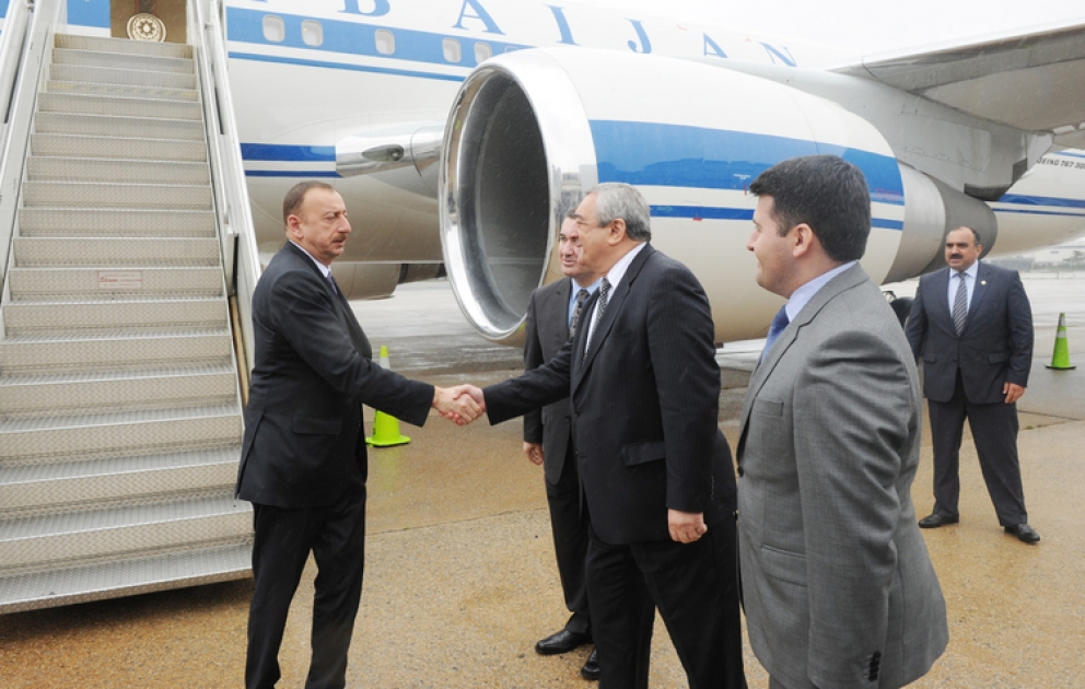 President of Azerbaijan arrives in US for working visit
