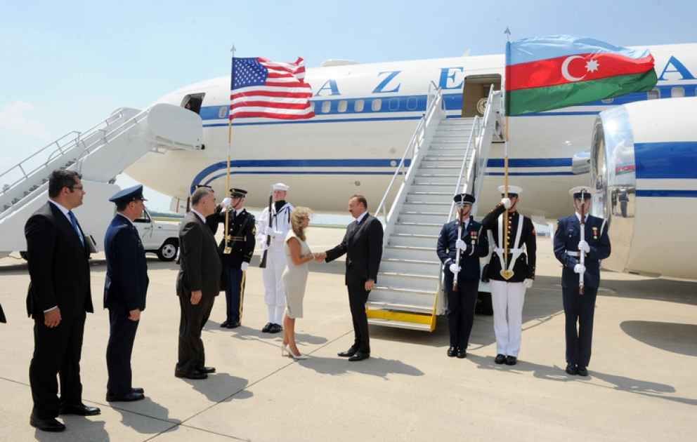 Azerbaijani President arrives in US for working visit