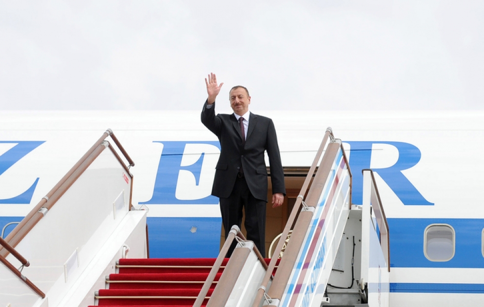 President Ilham Aliyev heads to Russian Federation for working visit