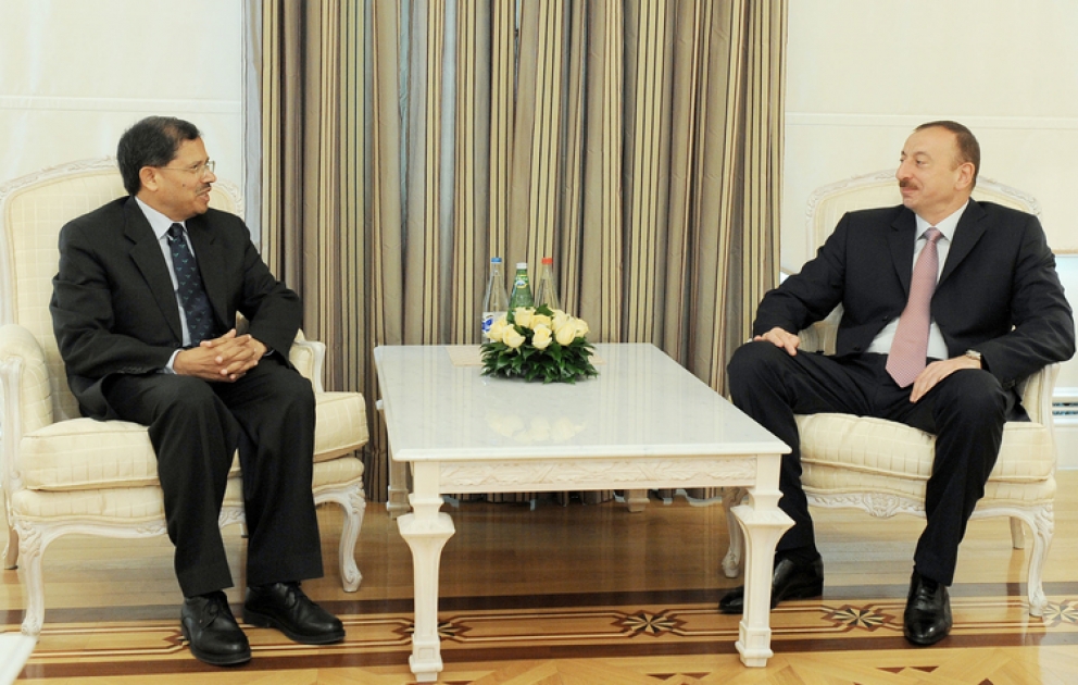 Azerbaijan`s President receives outgoing Indian ambassador