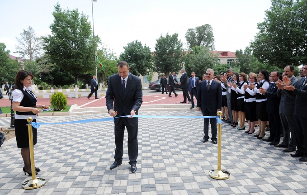 President Ilham Aliyev opens Children`s School of Music in Julfa town in Nakhchivan