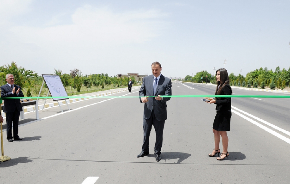 President Ilham Aliyev inaugurates Nakhchivan-Julfa highway