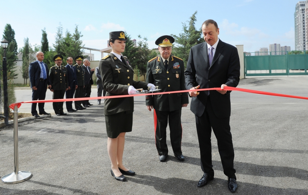 President Ilham Aliyev inaugurates new residential complex of Defense Ministry in Baku