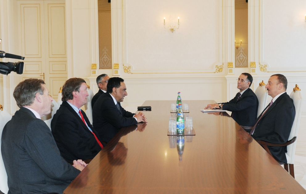 Azerbaijani President Ilham Aliyev receives British lords