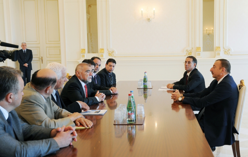 Azerbaijani President Ilham Aliyev receives former President of Croatia