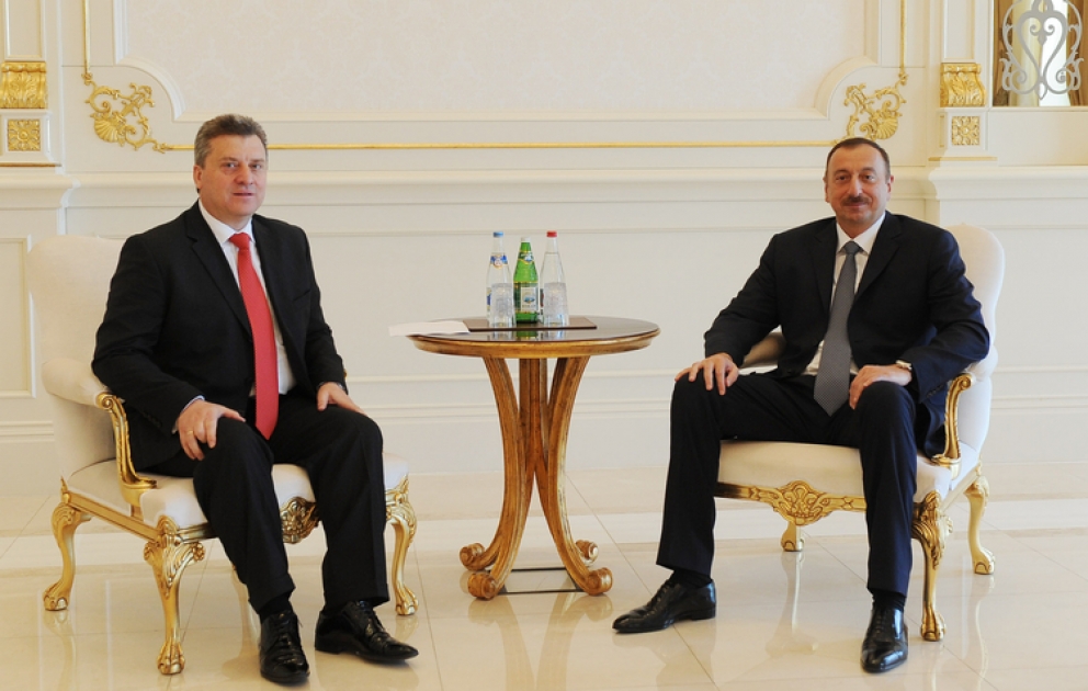 President Ilham Aliyev receives President of Former Yugoslav Republic of Macedonia