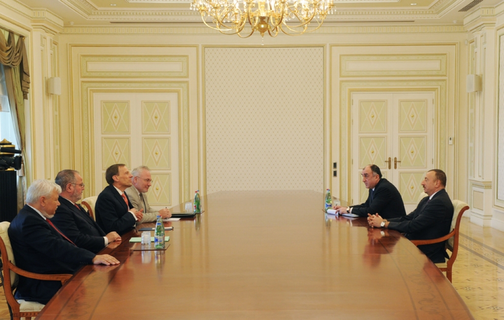Azerbaijan`s President receives OSCE Minsk group co-chairs and personal representative of OSCE Chairman-in-Office
