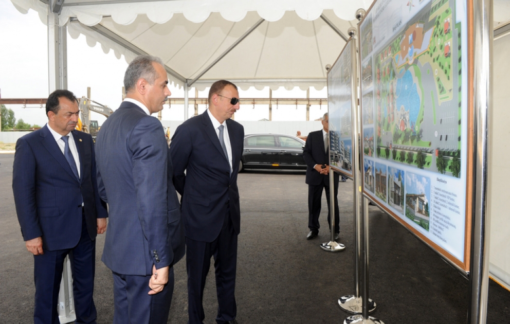President Ilham Aliyev lays foundation stone for hotel complex in Lankaran