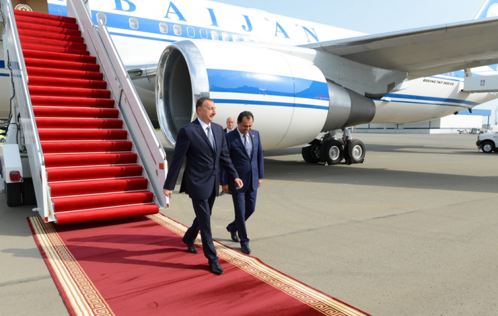 President of Azerbaijan arrives in country’s Lankaran District