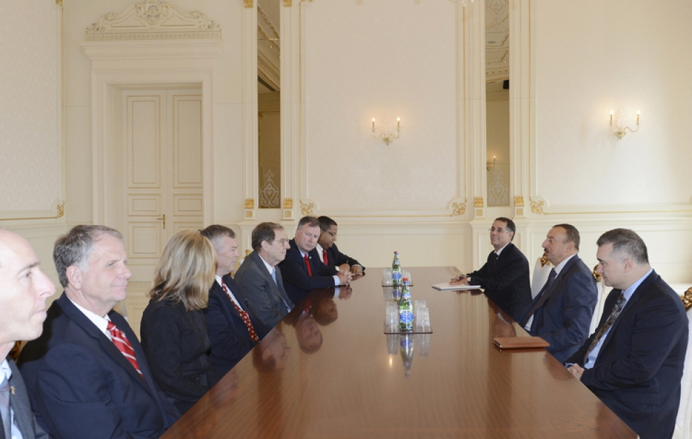 Le président azerbaïdjanais Ilham Aliyev a reçu une délégation de congressmen américains