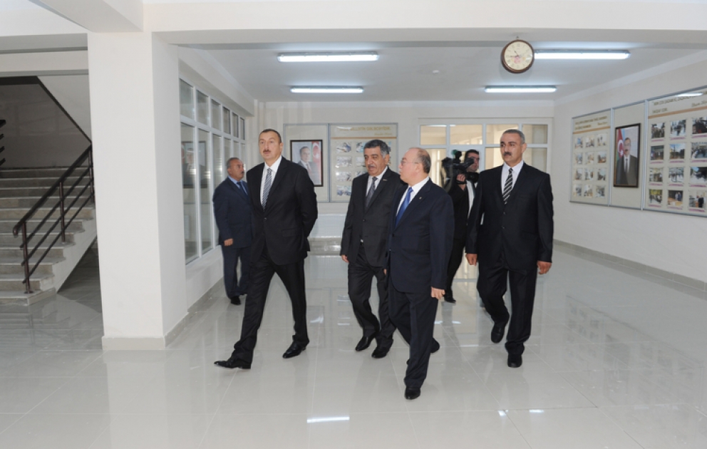 Le président azerbaïdjanais M. Ilham Aliyev a participé à la cérémonie d’ouverture de l’école secondaire N0 2 à Zaqatala
