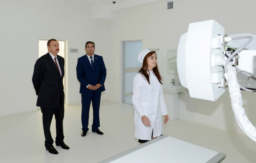 Le président Ilham Aliyev a participé à l’ouverture de la polyclinique N°32 au bourg d’Alat
