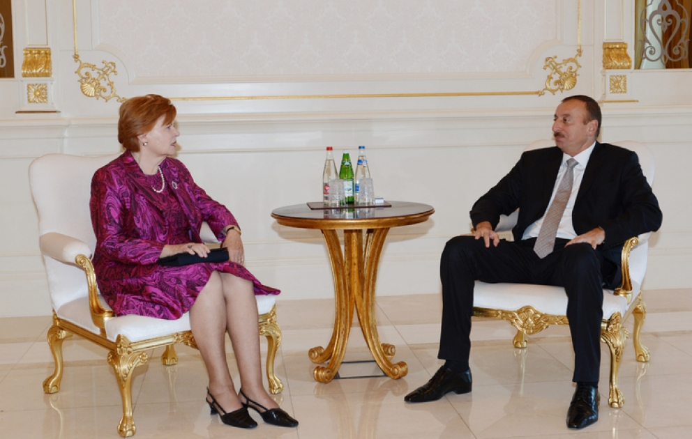 Le président azerbaïdjanais Ilham Aliyev a reçu l’ancienne présidente lettone Vaira Vike-Freiberga