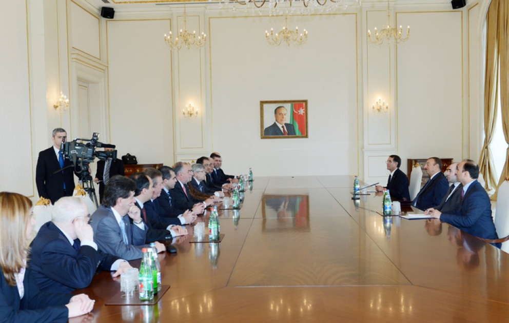 Le président azerbaïdjanais Ilham Aliyev a reçu la délégation conduite par le président de commission de la Chambre des Représentants de l’Uruguay