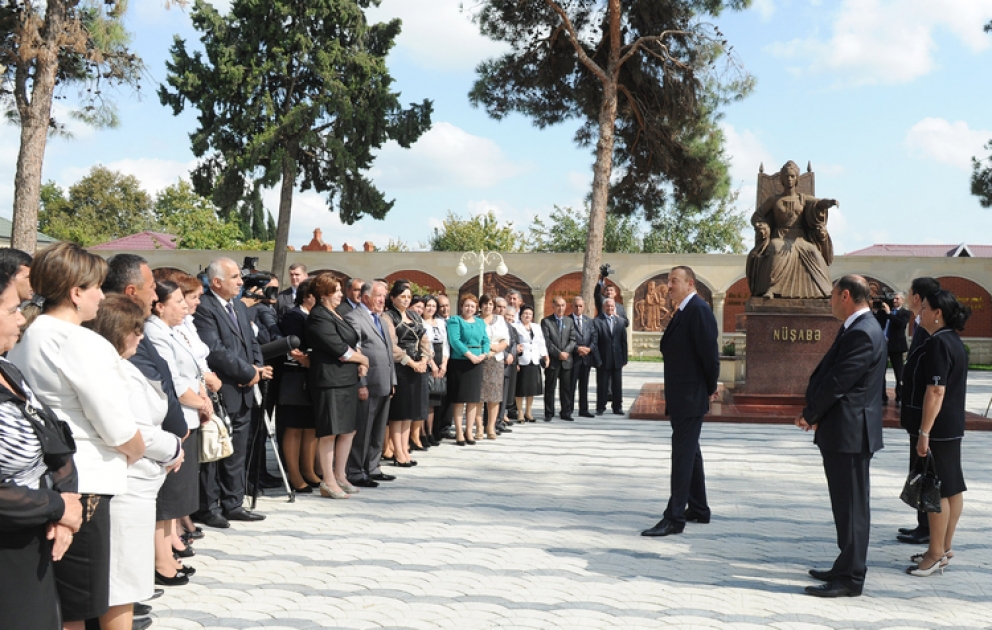 Le président Ilham Aliyev a visité le parc Nuchabé à Berde