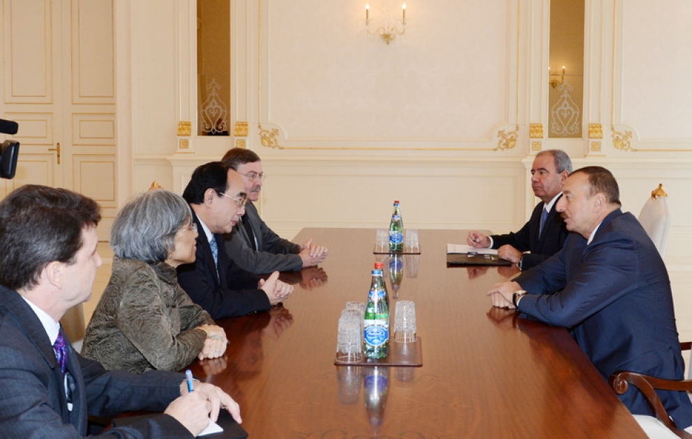 Le président azerbaïdjanais M. Ilham Aliyev a reçu la délégation conduite par M. Wu Hongbo, secrétaire général adjoint des Nations Unies