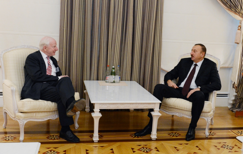 Le président azerbaïdjanais M. Ilham Aliyev a reçu le président des Comités olympiques européens