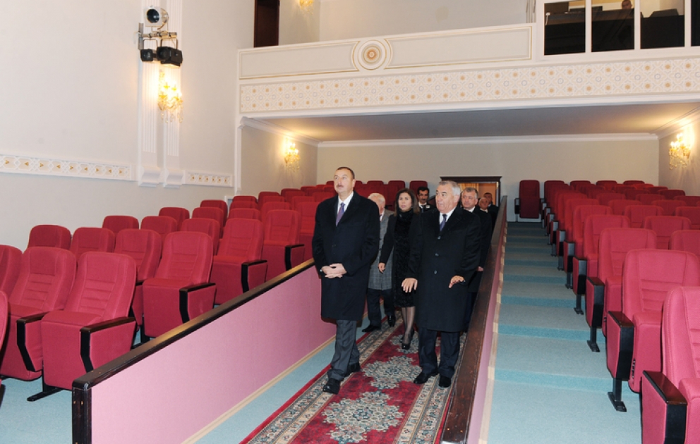 Le président azerbaïdjanais Ilham Aliyev a participé à l’ouverture du Palais de la Culture de Horadiz après la rénovation