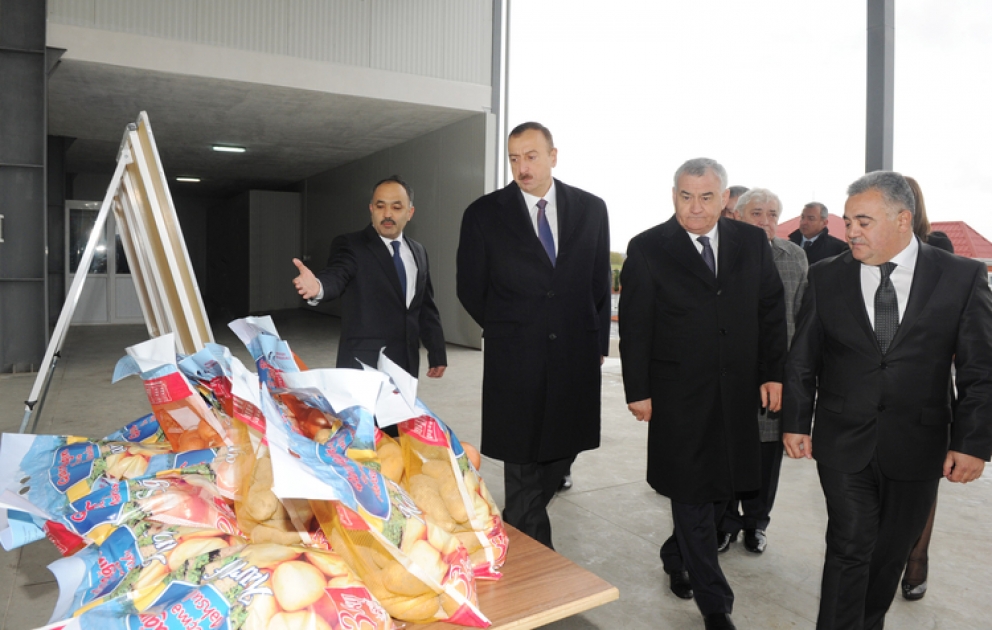 Le président Ilham Aliyev a participé à l’ouverture du complexe d’entrepôts frigorifiques à Fuzouli