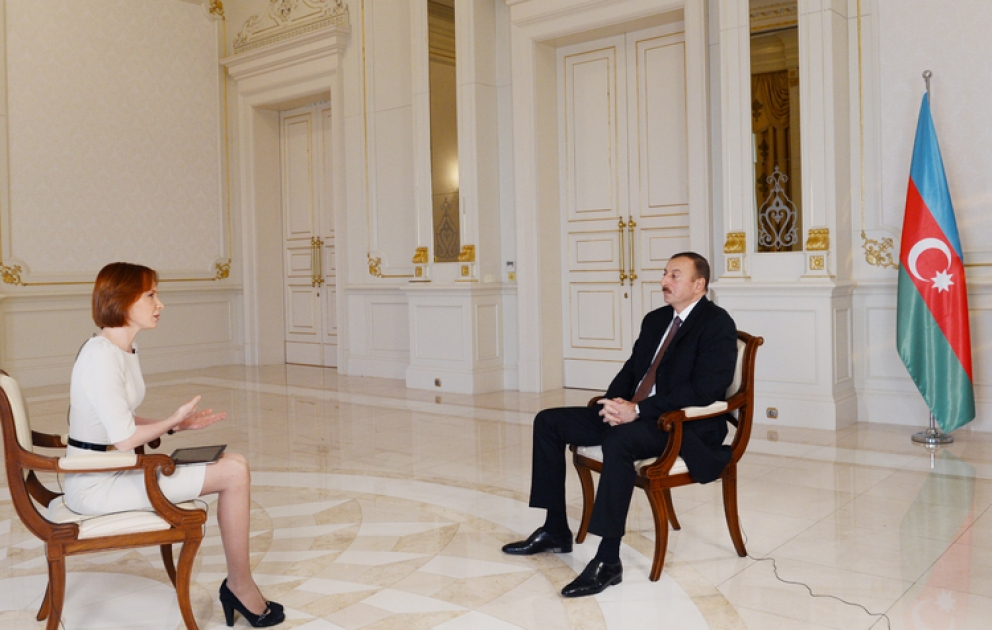 Azerbaijan`s President gives interview to “Rossiya-24” TV channel