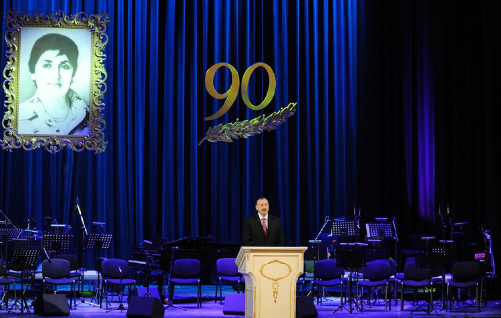 President Ilham Aliyev attends solemn ceremony to mark 90th anniversary of academician Zarifa Aliyeva