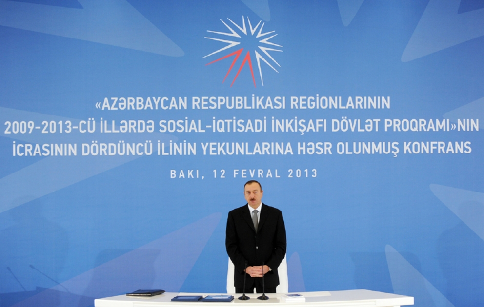 Une conférence consacrée au bilan de la quatrième année de la mise en œuvre du «Programme d’Etat pour le développement socio-économique des régions de la République d’Azerbaïdjan dans les années 2009-2013»